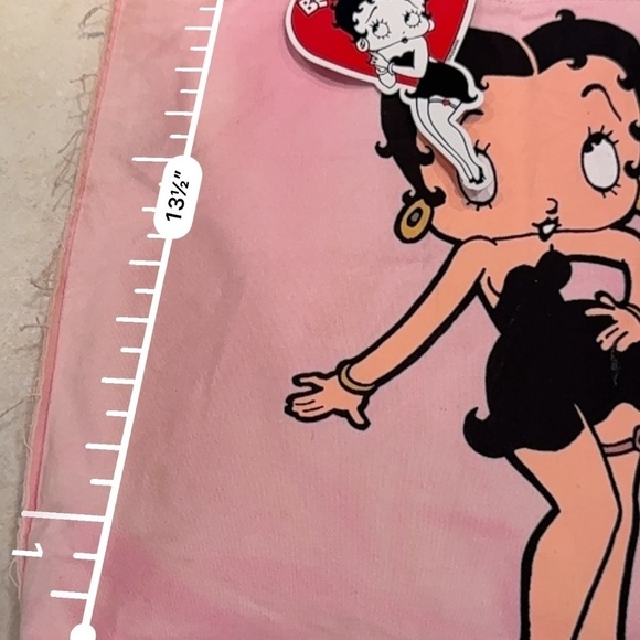 Betty Boop Pink Tie Dye Canvas Tote Bag - Picture 5 of 10